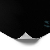 Poster Affiche, Aquarelle Bleue, Minimalisme Abstrait (Coin)