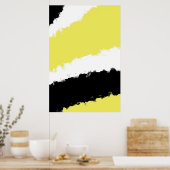 Poster Affiche, Aquarelle Jaune, Minimalisme Abstrait (Cuisine)