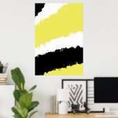 Poster Affiche, Aquarelle Jaune, Minimalisme Abstrait (Bureau à domicile)