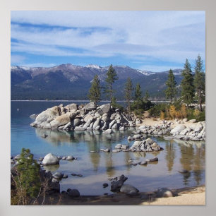 Poster Affiche/art du lac Tahoe de port de sable