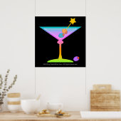 Poster Affiche, Art - Rainbow Martini (Cuisine)