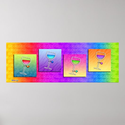 Poster Affiche, Bannière - Vin Pop Art (Devant)