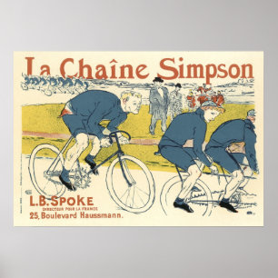 Poster Affiche/copie : Annonce de chaîne de bicyclette de