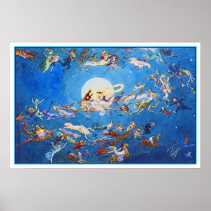 Poster Affiche/copie : "Danse autour de la lune" par C.
