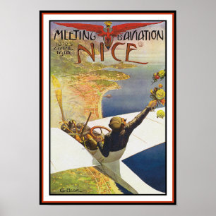 Poster Affiche/copie d'avion : d'Aviation de réunion
