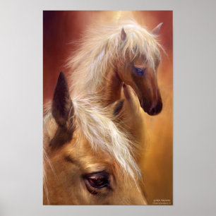 Poster Affiche/copie d'or d'art de palomino