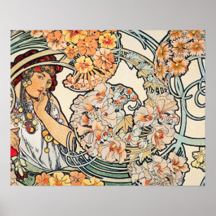 Poster Affiche/copie : Mucha - langue des fleurs II