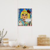 -POSTER affiche d'art pour les filles (Cuisine)