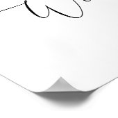 Poster Affiche de bienvenue bleue pour Mariage ou (Coin)