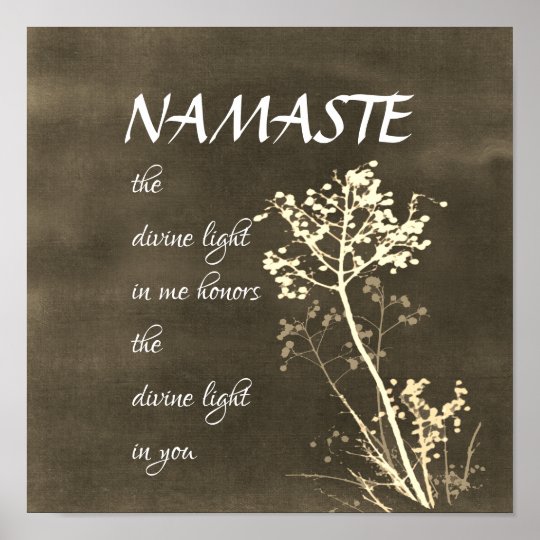 Poster Affiche De Citation De Namaste De Zen D Art De Zazzle Be