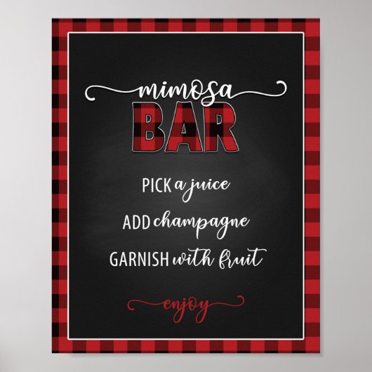 Poster Affiche/enseigne Mimosa Bar Flannel Fling 8x10 (Devant)