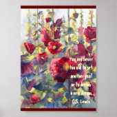 Poster Affiche/impression Hollyhocks (Devant)