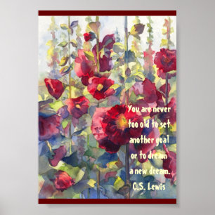 Poster Affiche/impression Hollyhocks