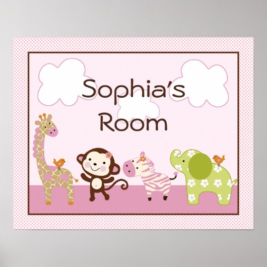 Poster Affiche/Impression personnalisée d'animaux de la j (Devant)