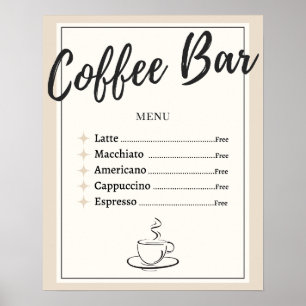 Poster Affiche/Impression pour Bar à Café (Non encadré) -