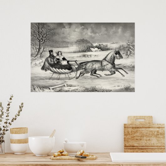 Poster Affiche/impression "Sleigh Ride" (Cuisine)