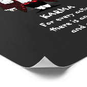 Poster Affiche. La 3ème loi de Karma & Newton (Arrière - (Coin)