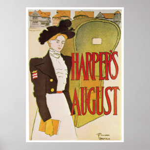 Poster Affiche/Priint : Août du harpiste - Edouard