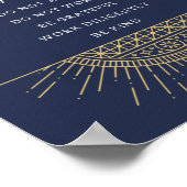 Poster Affiche. Reiki, Gold & Blue, Anglais, 8x10 (Coin)