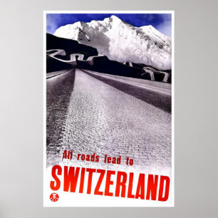 Poster "Affiche Vintage de voyage en Suisse"
