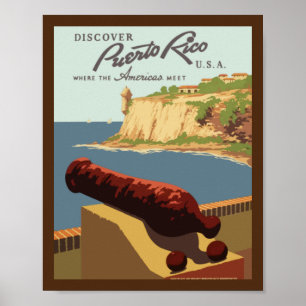 Poster Affiche-voyage vintage-Porto Rico