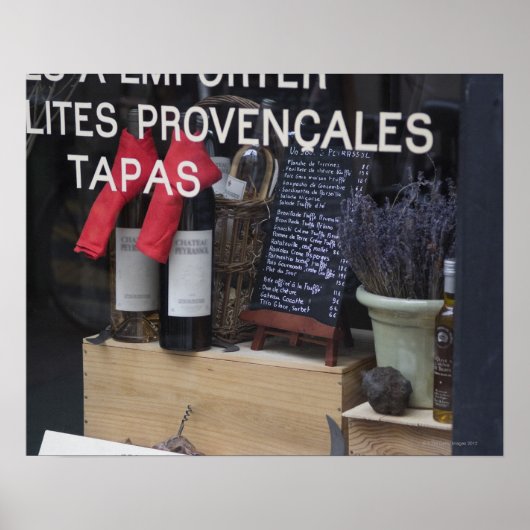 Poster Afficher la fenêtre et le vin (Devant)