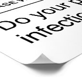 Poster Afficher les Germes sur l'affiche de la porte (Coin)