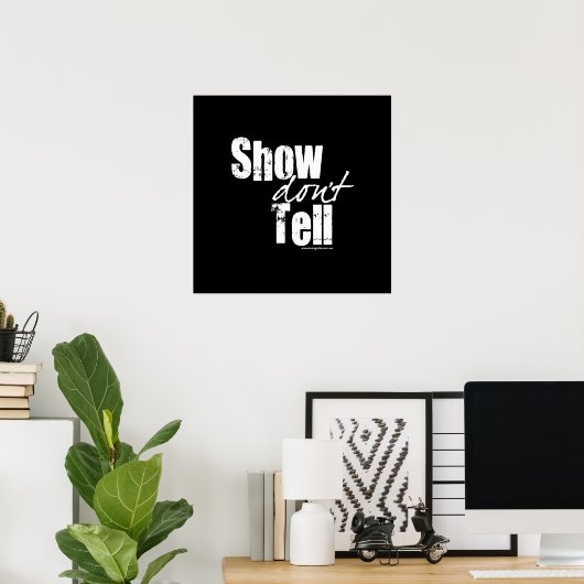 Poster Afficher Ne pas dire (Bureau à domicile)