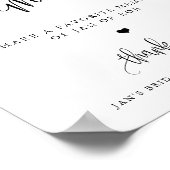 Poster Afficher un souvenir minimaliste calligraphie (Coin)