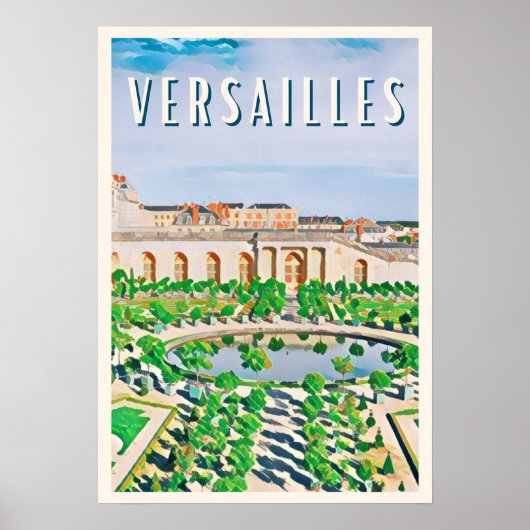 Poster Afficher Versailles Photo Vintage (Devant)