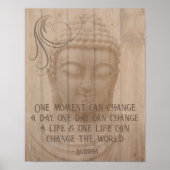 Poster Affirmation bouddhiste de la pensée positive (Devant)