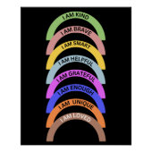 POSTER AFFIRMATION CITE MULTI COULEUR PLANIFIQUE ENFANTS (Devant)