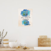 Poster Affirmation de foi : Je suis digne de grâce, de gu (Cuisine)