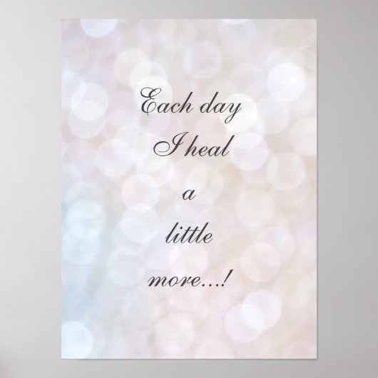 Poster Affirmation de guérison (Devant)