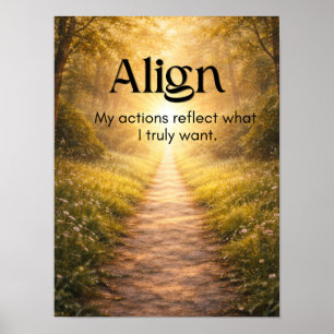 Poster Affirmation de mentalité pour un espace de bien-êt