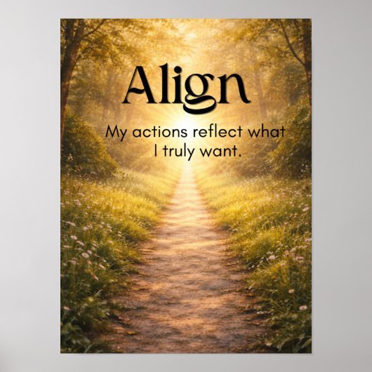 Poster Affirmation de mentalité pour un espace de bien-êt (Devant)