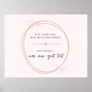 Poster Affirmation douce de lâcher-prise