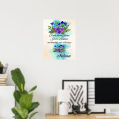 Poster Affirmation Faith:I Am Never Alone; God’s Presence (Bureau à domicile)