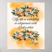 Poster Affirmation Faith: My Life Is Unfolding (Devant)