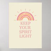 Poster Affirmation Inspirante – Gardez Votre Esprit Léger (Devant)