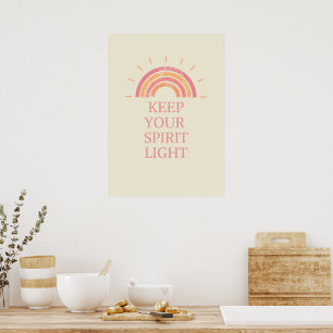 Poster Affirmation Inspirante – Gardez Votre Esprit Léger