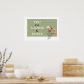 Poster Affirmation Murale Horizontale – Vous Avez le Droi (Cuisine)