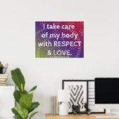 Poster Affirmation Positive Manifest Santé corporelle par (Bureau à domicile)