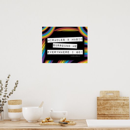 Poster Affirmation positive Miracle Magic LGBT Rainbow (Cuisine)