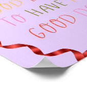 Poster Affirmation Positive Murale Rose (Coin)