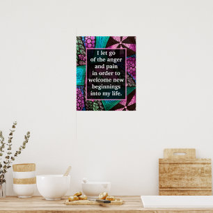 Poster Affirmation positive pour la gestion de la colère