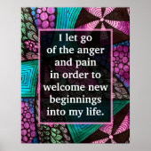 Poster Affirmation positive pour la gestion de la colère (Devant)