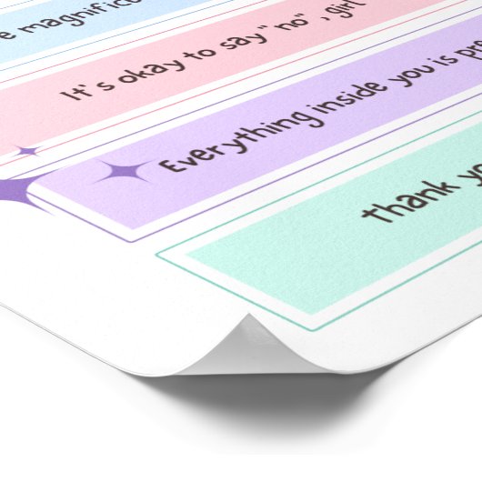 Poster Affirmation positive quotidienne (Coin)