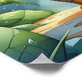 Poster Affirmation pour enfants : Je suis courageux même (Coin)