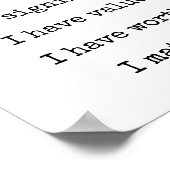 Poster Affirmation Self Worth Encouragement Vous Importez (Coin)